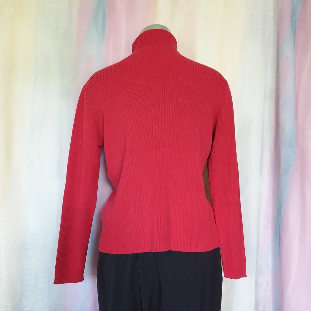 Red Turtle Neck Sweater - Picture 3 of 6
